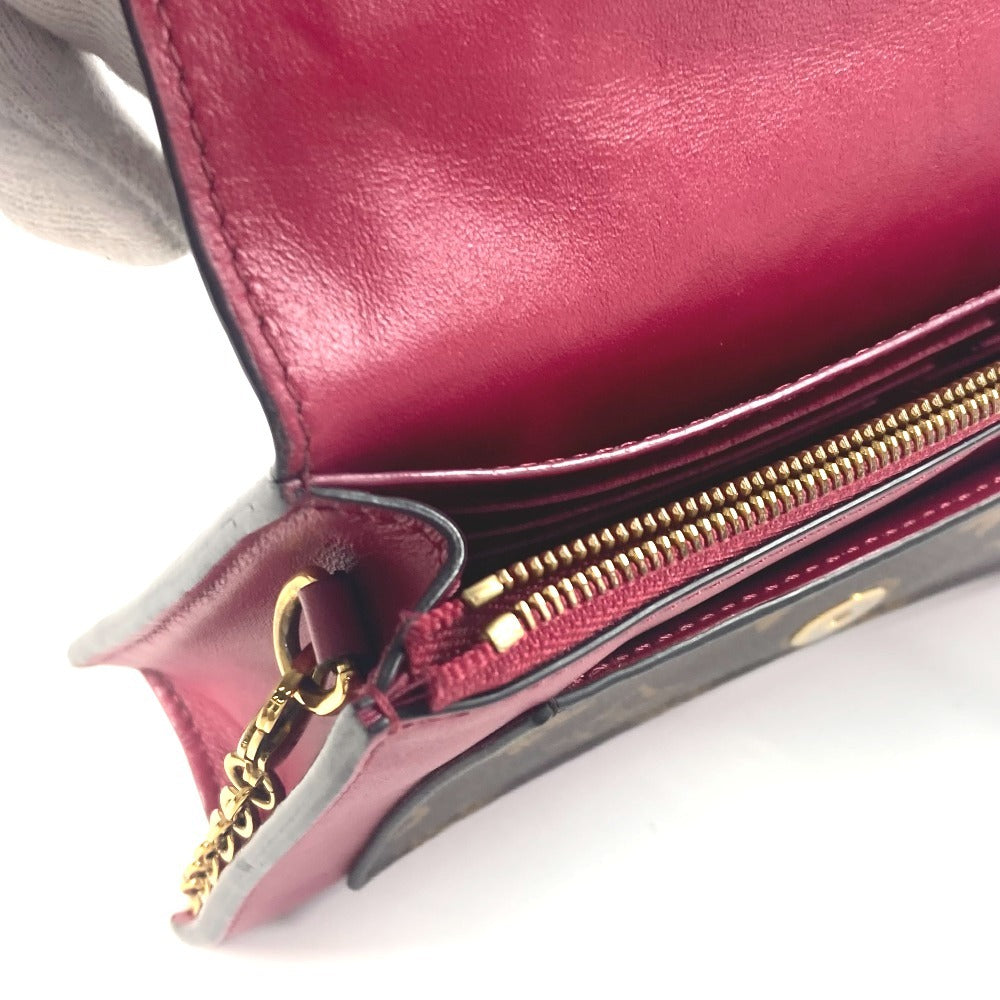 LOUIS VUITTON Long Wallet Purse M69578 Monogram canvas Brown Monogram Portefeuille Flor Chain