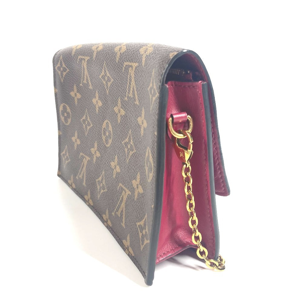 LOUIS VUITTON Long Wallet Purse M69578 Monogram canvas Brown Monogram Portefeuille Flor Chain