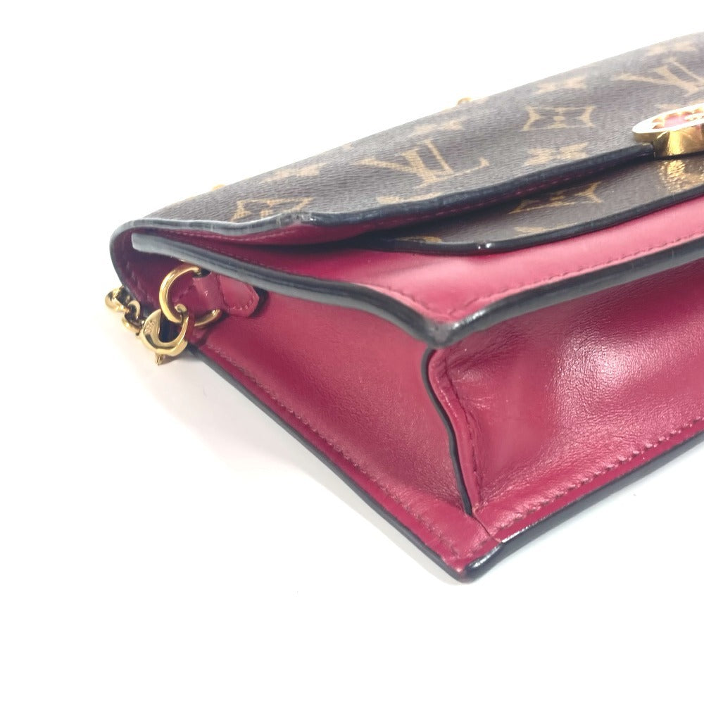 LOUIS VUITTON Long Wallet Purse M69578 Monogram canvas Brown Monogram Portefeuille Flor Chain