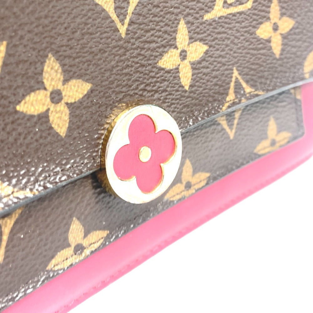 LOUIS VUITTON Long Wallet Purse M69578 Monogram canvas Brown Monogram Portefeuille Flor Chain
