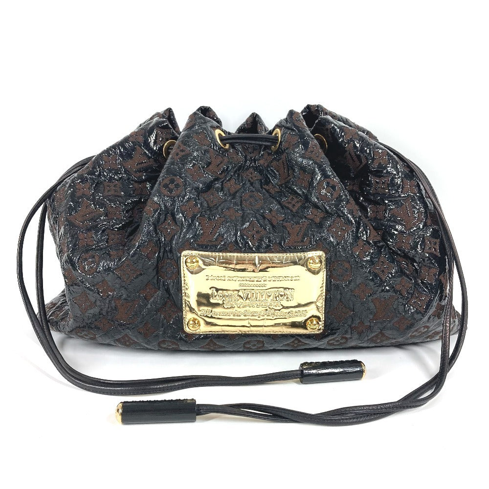 LOUIS VUITTON Shoulder Bag M95259 Leather/Canvas, Plastics black Monogram Elvinyl Squeeze
