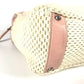 CHANEL Shoulder Bag Leather / canvas pink logo