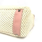 CHANEL Shoulder Bag Leather / canvas pink logo