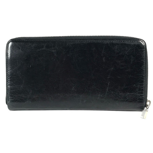 PRADA Long Wallet Purse 2M1264 leather black Skull skull