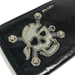 PRADA Long Wallet Purse 2M1264 leather black Skull skull