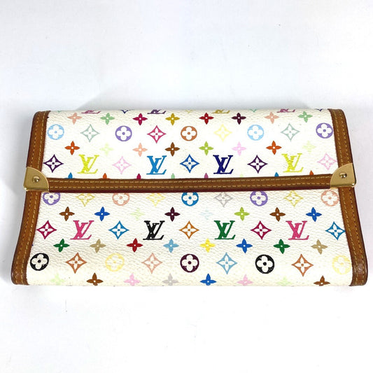 LOUIS VUITTON Trifold wallet M92659 Monogram multicolor canvas white Monogram multicolor Porte Tresor International