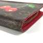 LOUIS VUITTON Long Wallet Purse M95006 Monogram Cherry Canvas Brown Monogram Cherry by Takashi Murakami Porto Monet Zip