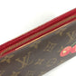 LOUIS VUITTON Long Wallet Purse M95006 Monogram Cherry Canvas Brown Monogram Cherry by Takashi Murakami Porto Monet Zip