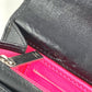 CHANEL Folded wallet leather black Cambon line CC COCO Mark bifold logo