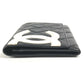 CHANEL Folded wallet leather black Cambon line CC COCO Mark bifold logo