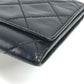 CHANEL Folded wallet leather black Cambon line CC COCO Mark bifold logo