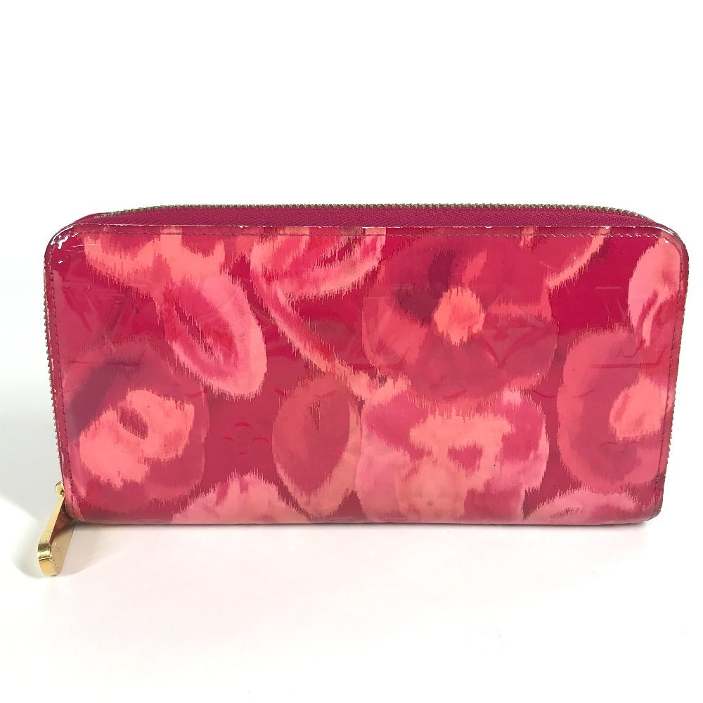 LOUIS VUITTON Long Wallet Purse M90019 Patent leather pink Ikat flower Zippy wallet