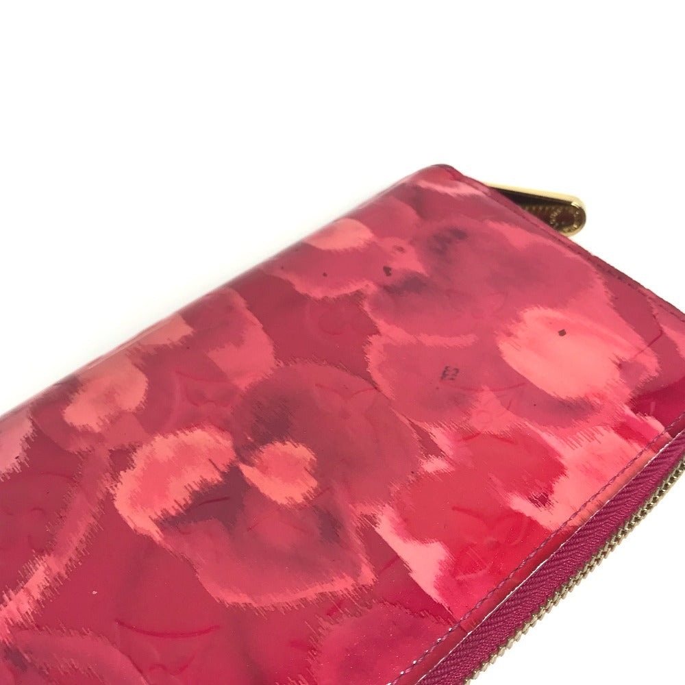 LOUIS VUITTON Long Wallet Purse M90019 Patent leather pink Ikat flower Zippy wallet
