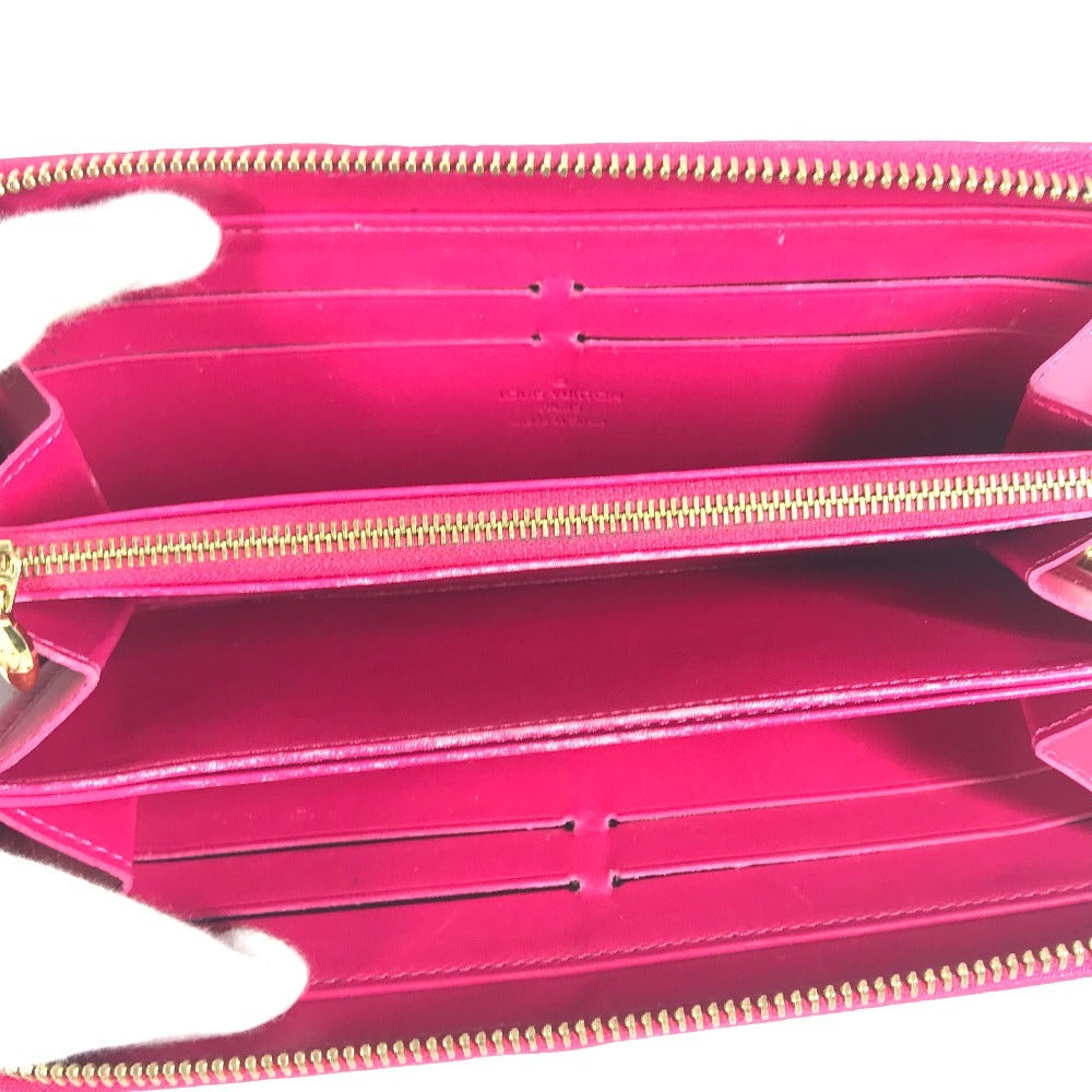 LOUIS VUITTON Long Wallet Purse M90019 Patent leather pink Ikat flower Zippy wallet