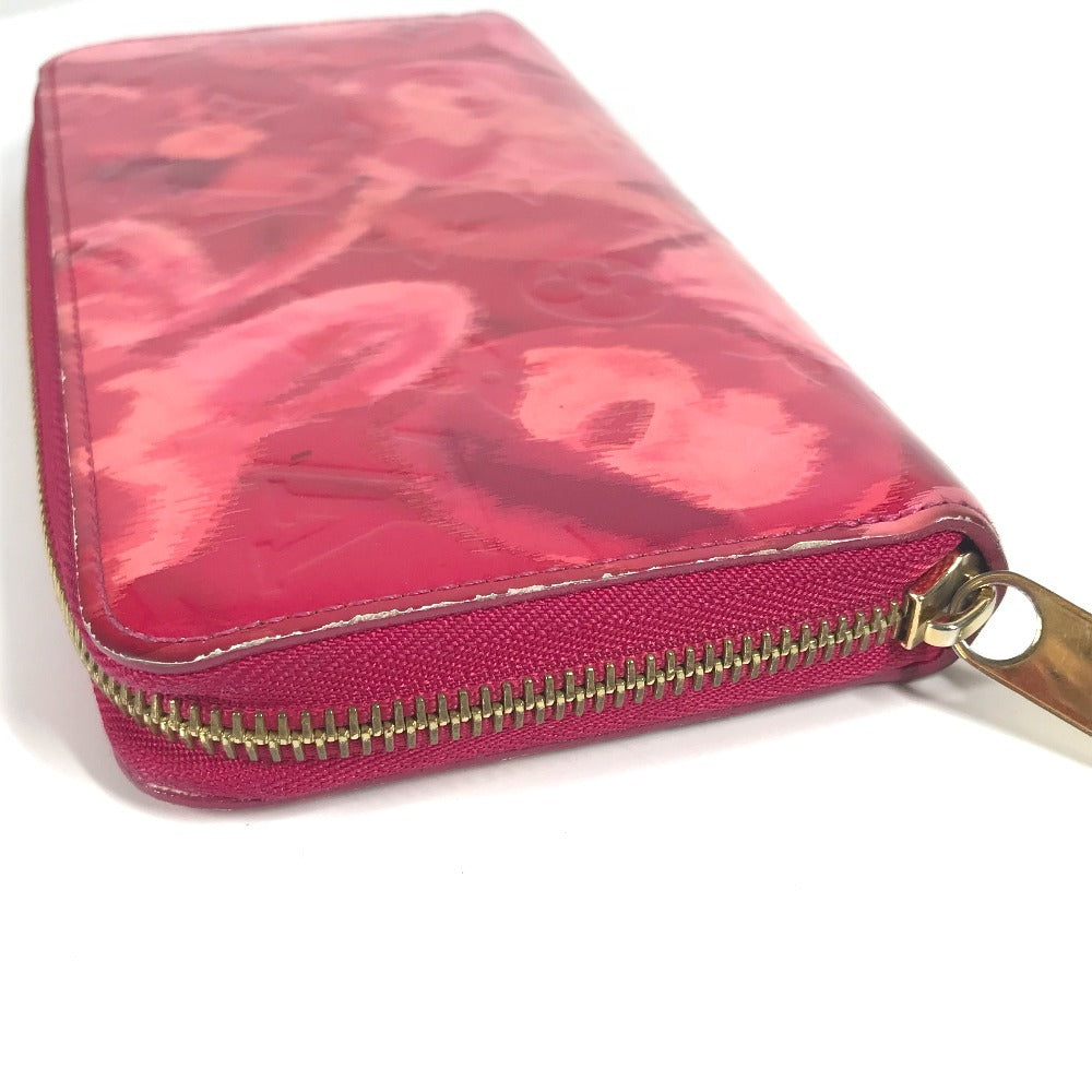 LOUIS VUITTON Long Wallet Purse M90019 Patent leather pink Ikat flower Zippy wallet