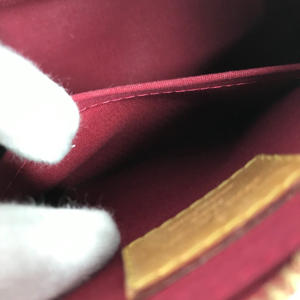 LOUIS VUITTON Handbag M91593 Patent leather Red Vernis Rayule stripe Alma BB