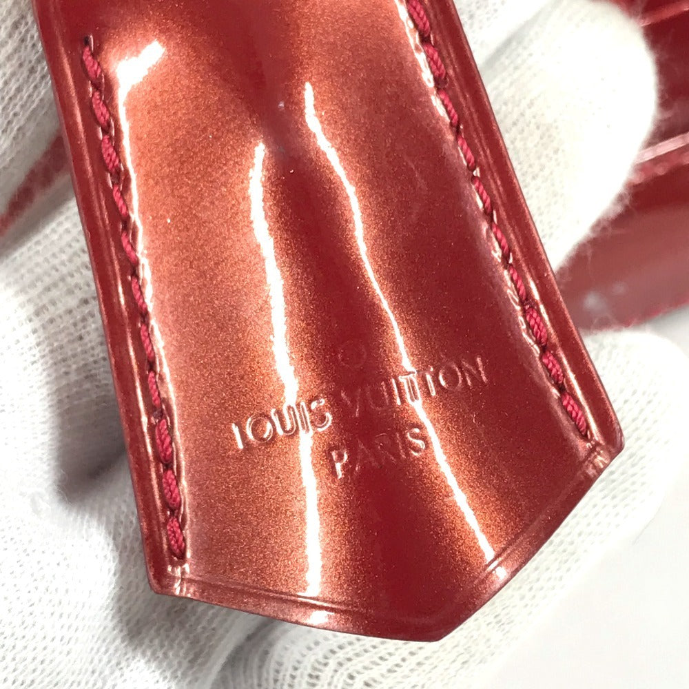 LOUIS VUITTON Handbag M91593 Patent leather Red Vernis Rayule stripe Alma BB