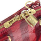 LOUIS VUITTON Handbag M91593 Patent leather Red Vernis Rayule stripe Alma BB