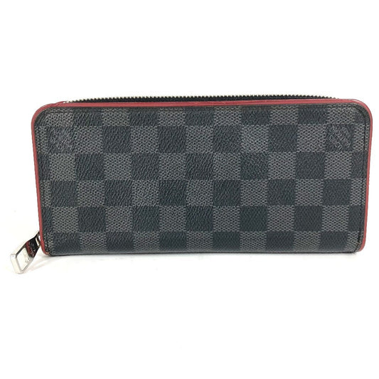 LOUIS VUITTON Long Wallet Purse N63304 Damier Grafitto Canvas black Damier Grafitte Zippy Wallet Vertical