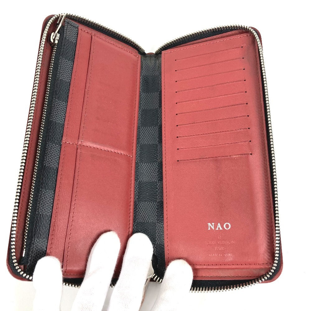 LOUIS VUITTON Long Wallet Purse N63304 Damier Grafitto Canvas black Damier Grafitte Zippy Wallet Vertical