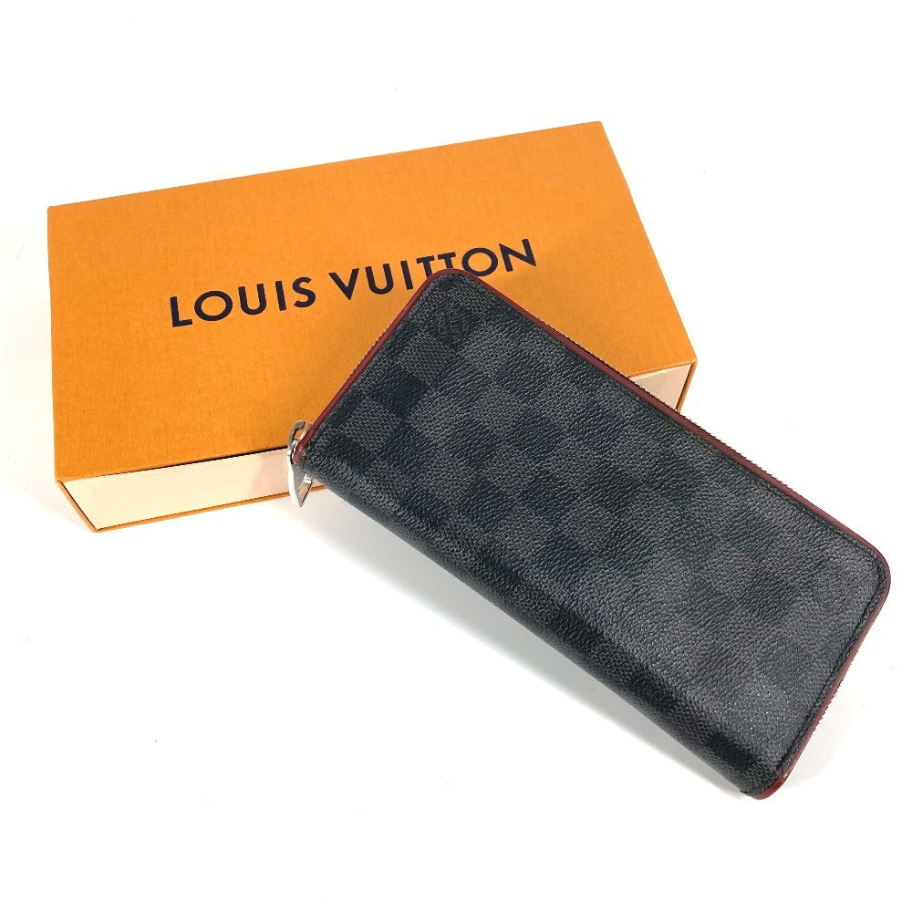 LOUIS VUITTON Long Wallet Purse N63304 Damier Grafitto Canvas black Damier Grafitte Zippy Wallet Vertical