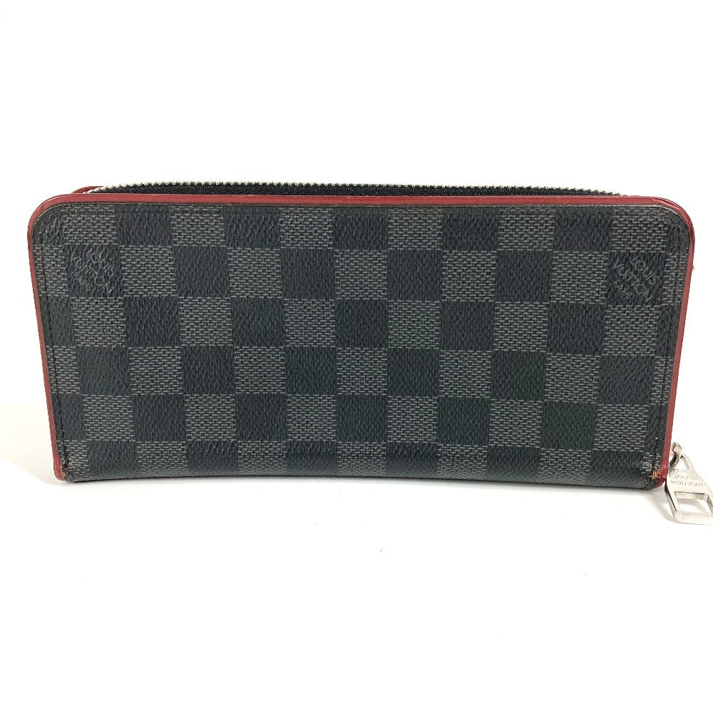 LOUIS VUITTON Long Wallet Purse N63304 Damier Grafitto Canvas black Damier Grafitte Zippy Wallet Vertical
