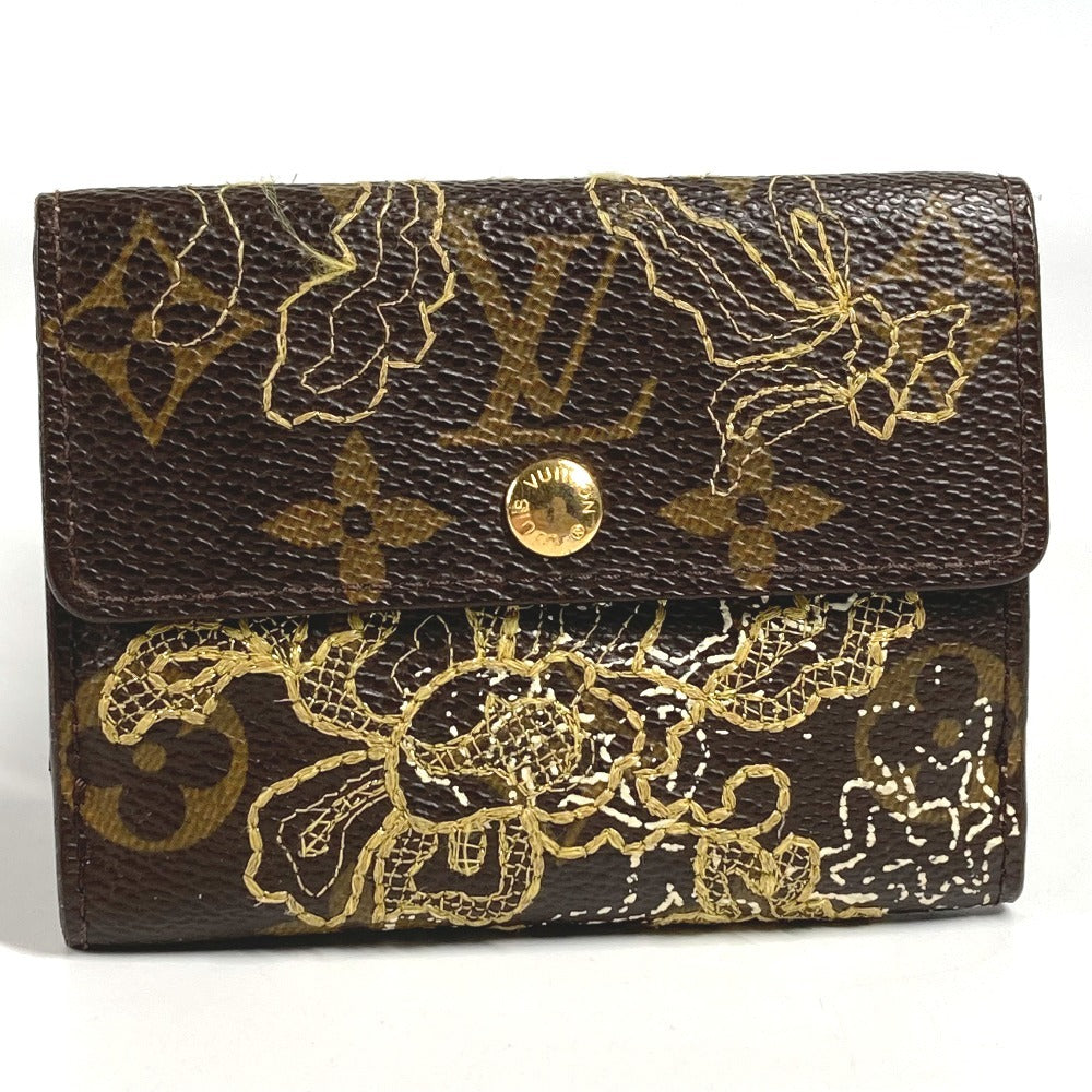 LOUIS VUITTON Folded wallet M95391 Monogram canvas Brown Monogram Dante embroidery Ludlow