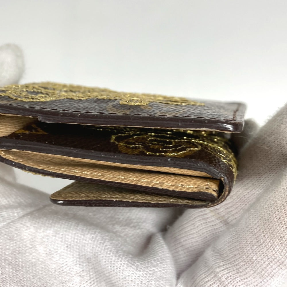 LOUIS VUITTON Folded wallet M95391 Monogram canvas Brown Monogram Dante embroidery Ludlow