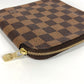LOUIS VUITTON Folded wallet N61723 Damier canvas Brown Damier Organizer Olaf