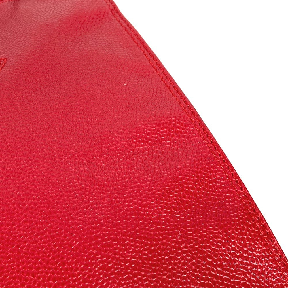 CHANEL Handbag Caviar skin Red CC COCO Mark logo