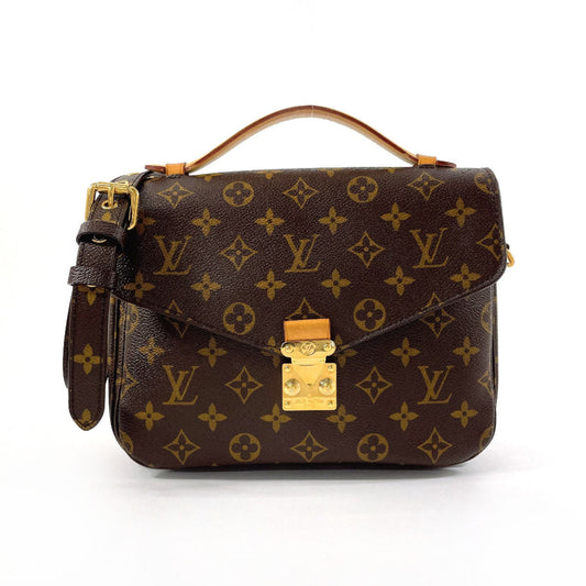LOUIS VUITTON Handbag M44875 Monogram canvas Brown 2WAY Pochette Metis MM Women Used Authentic