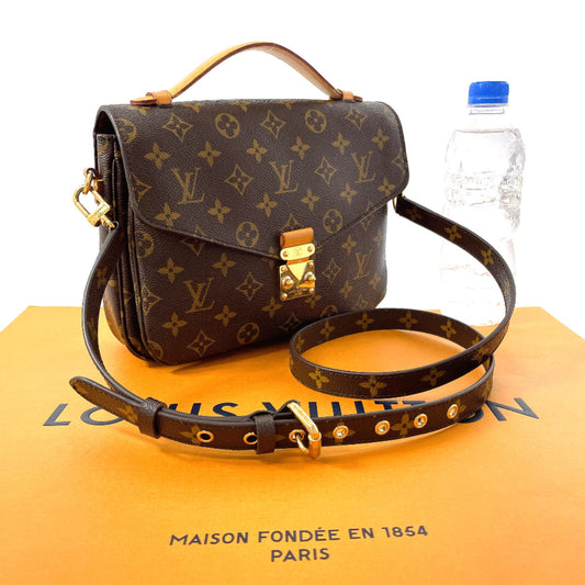 LOUIS VUITTON Handbag M44875 Monogram canvas Brown 2WAY Pochette Metis MM Women Used Authentic