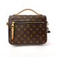 LOUIS VUITTON Handbag M44875 Monogram canvas Brown 2WAY Pochette Metis MM Women Used Authentic