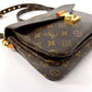 LOUIS VUITTON Handbag M44875 Monogram canvas Brown 2WAY Pochette Metis MM Women Used Authentic