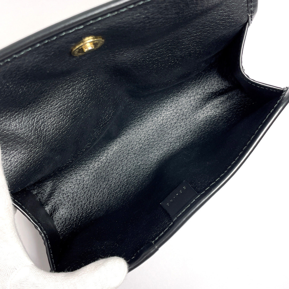 CELINE Pouch PVC black Macadam