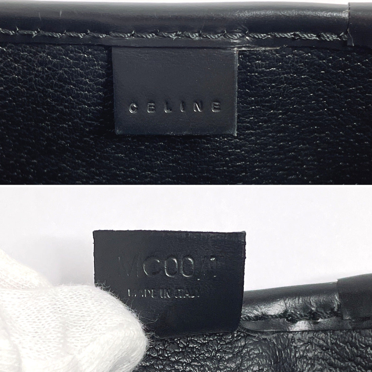 CELINE Pouch PVC black Macadam