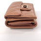 CHANEL Tri-fold wallet leather pink 2.55 Matrasse
