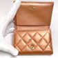 CHANEL Tri-fold wallet leather pink 2.55 Matrasse