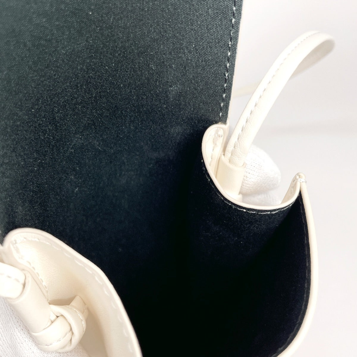 CELINE Shoulder Bag leather white logo Sunglasses case