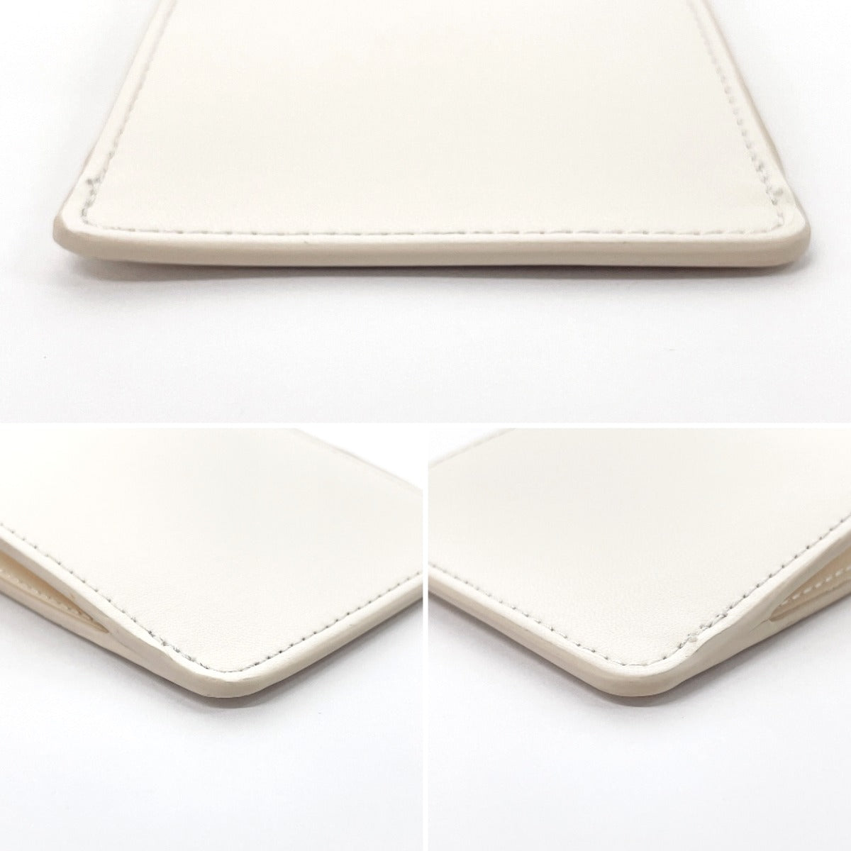 CELINE Shoulder Bag leather white logo Sunglasses case