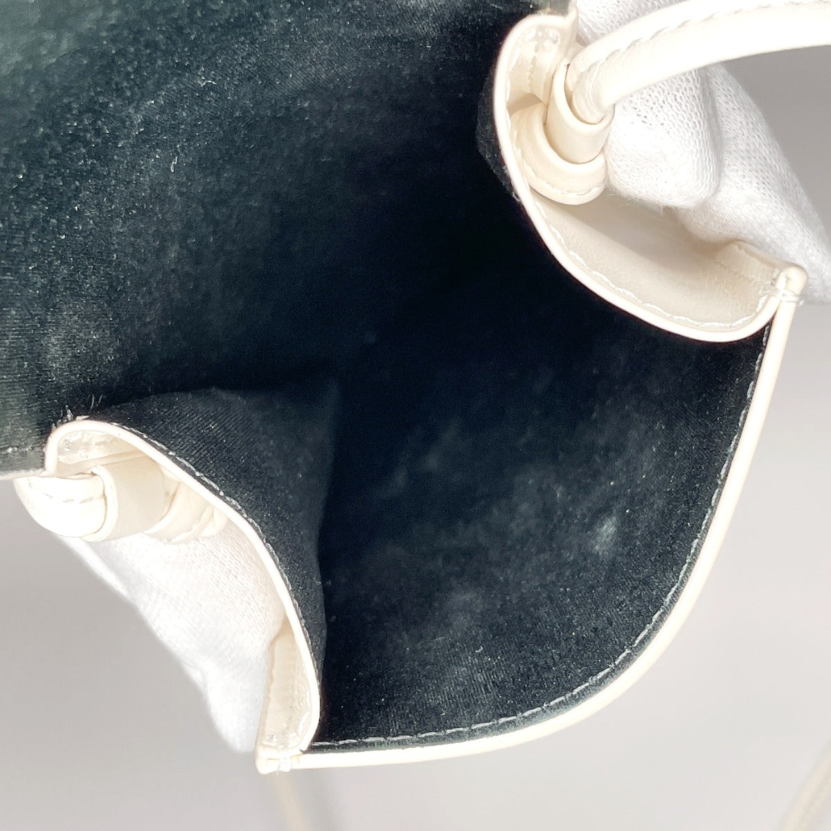CELINE Shoulder Bag leather white logo Sunglasses case
