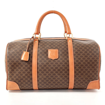 CELINE Boston Duffel bag JMB12 PVC, Leather Brown Macadam unisex Used Authentic