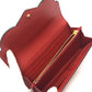 LOUIS VUITTON Long Wallet Purse M90489 Monogram Vernis Red Monogram Vernis Portefeuille Sarah Bird Bird Women Used Authentic