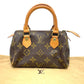 LOUIS VUITTON Handbag M41534 Monogram canvas Brown Monogram Mini speedy Women Used Authentic