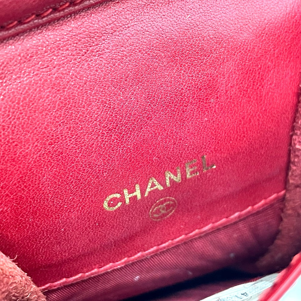 CHANEL Shoulder Bag Patent leather Red CCCOCO Mark Chain pochette Women Used Authentic