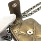 CHANEL Shoulder Bag A32475 leather Gold x Silver Metal 06A Matelasse Paris New York Women Used Authentic
