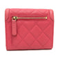 CHANEL Trifold wallet AP0375 Caviar skin Pink type CC filigree Matrasse Women Used Authentic