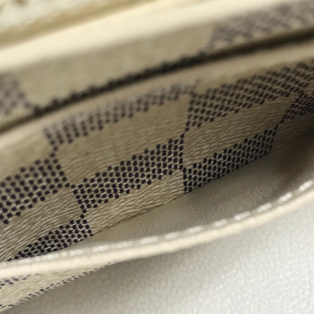 LOUIS VUITTON Long Wallet Purse N61735 Damier Azur Canvas white Damier Azur Portefeuille Sarah Women Used Authentic