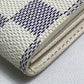 LOUIS VUITTON Long Wallet Purse N61735 Damier Azur Canvas white Damier Azur Portefeuille Sarah Women Used Authentic