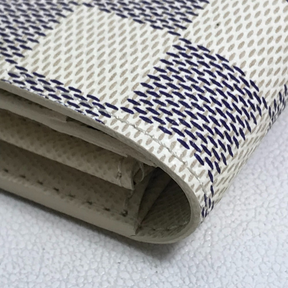 LOUIS VUITTON Long Wallet Purse N61735 Damier Azur Canvas white Damier Azur Portefeuille Sarah Women Used Authentic